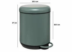 Pedaalemmer Duo 5L - metaal & kunststof - ficus