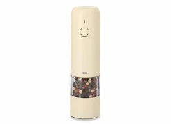 Peper en zoutmolen H14cm - RVS - cream elektrisch & oplaadbaar