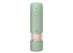 Peper en zoutmolen H14cm - RVS - sage elektrisch & oplaadbaar