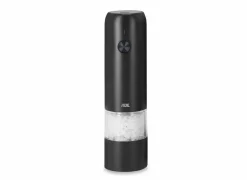 Peper en zoutmolen H14cm - RVS - antraciet elektrisch & oplaadbaar