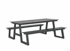 Picknicktafel Santorini173x200cm - aluminium - antraciet