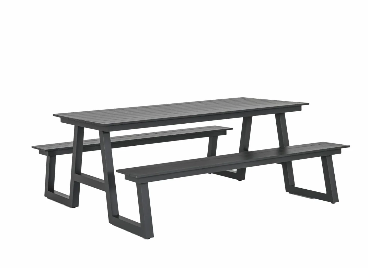 Picknicktafel Santorini173x200cm - aluminium - antraciet