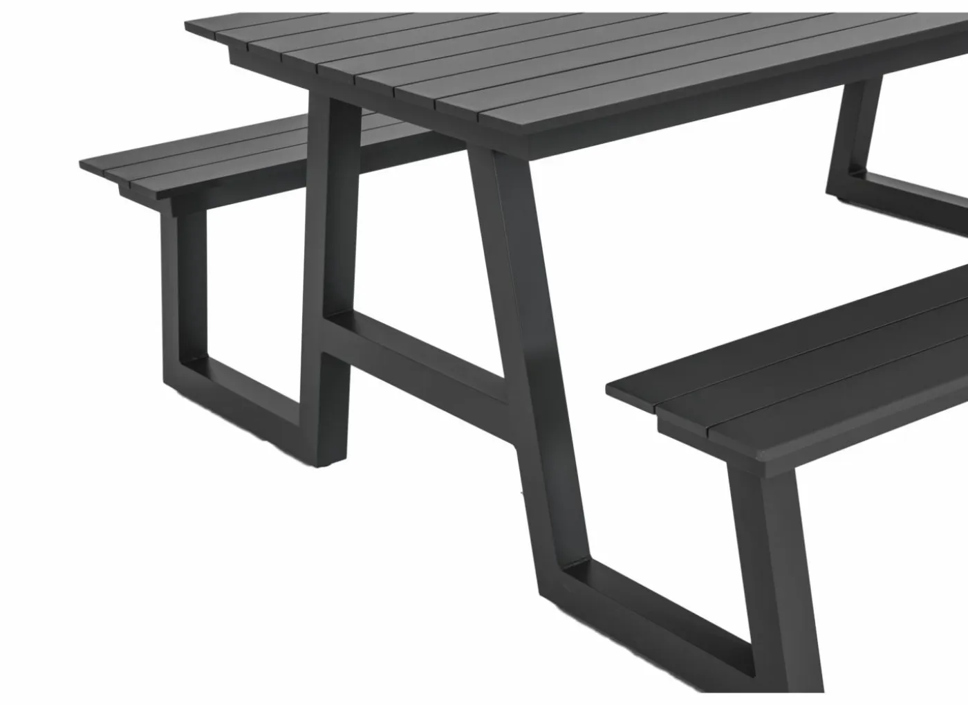 Picknicktafel Santorini173x200cm - aluminium - antraciet