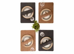 Placemat Truman  33x45cm - lederlook - koffie