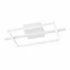Plafondlamp Amandolo 40x20cm 17W LED aluminium wit