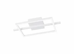 Plafondlamp Amandolo 40x20cm 17W LED aluminium wit