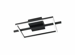 Plafondlamp Amandolo 40x20cm 17W LED aluminium zwart