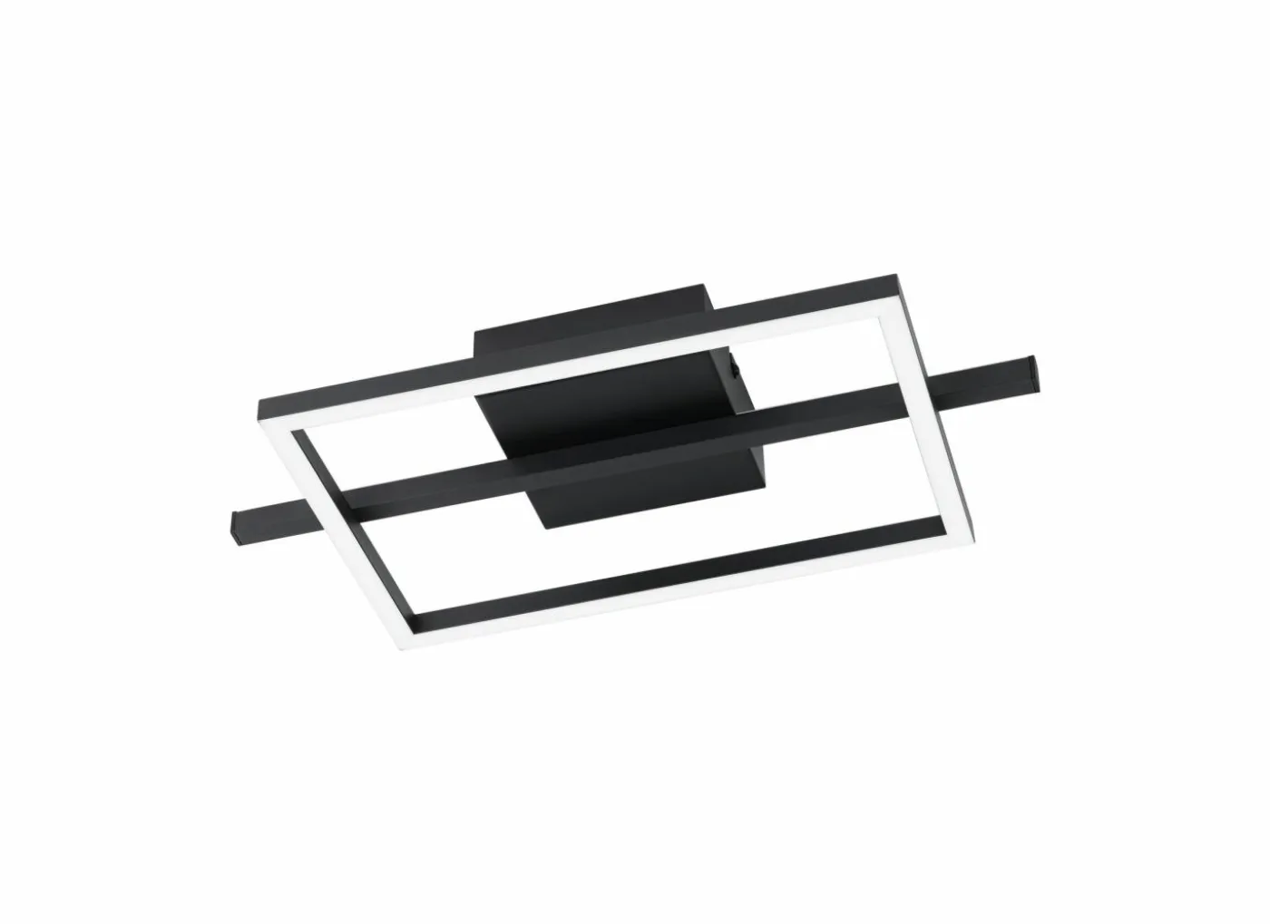 Plafondlamp Amandolo 40x20cm 17W LED aluminium zwart