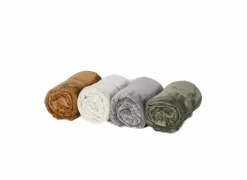 Plaid Abby 150x200cm - fleece - mosgroen