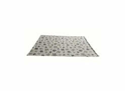 Plaid Dierenpootjes 100x150cm - microvezel - bruin & beige