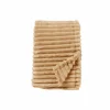 Plaid Ricky 150x200cm - polyester - beige & bruin