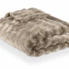Plaid Wave 150x200cm - polyester - taupe