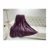 Plaid 130x160cm microvezel aubergine