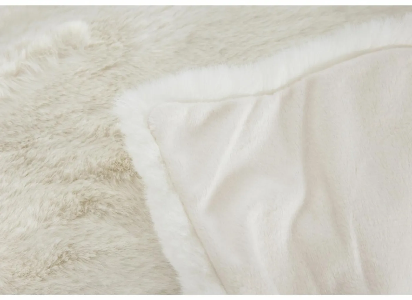 Plaid Yucatan 140x180cm - fluweel - ivory