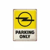 Plakkaat Opel 40x30cm - metaal - geel