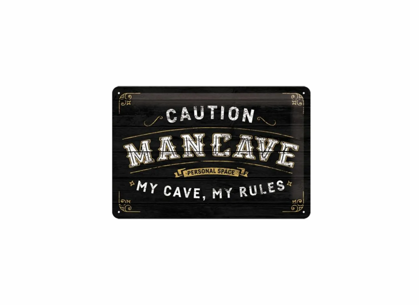 Plakkaat 20x30cm Man Cave