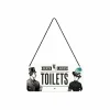 Plakkaat 10x20cm Toilets