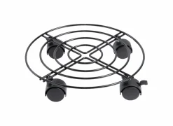 Plantenroller Ø28,4cm - metaal - zwart