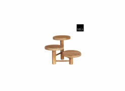 Plantenstandaard Ø29xH20,5cm - hout - bruin