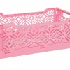 Plooibox 30x20x11,5cm - kunststof - roze