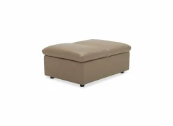 Poef Back 102x71x44cm - natuurleder - camel met opbergruimte
