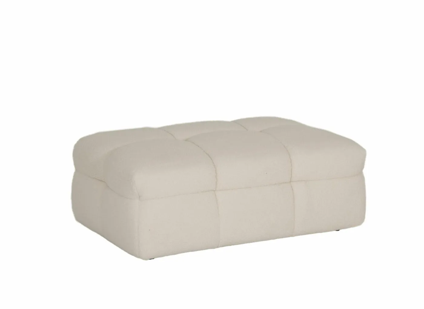Poef Bubble 109x74x41cm - stof - wit