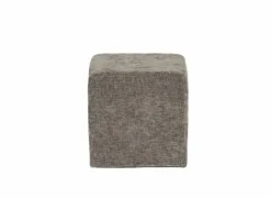 Poef Daddy 41x41cm - ribfluweel - donkergrijs