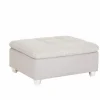 Poef Genua 103x82x48cm - stof - grijs