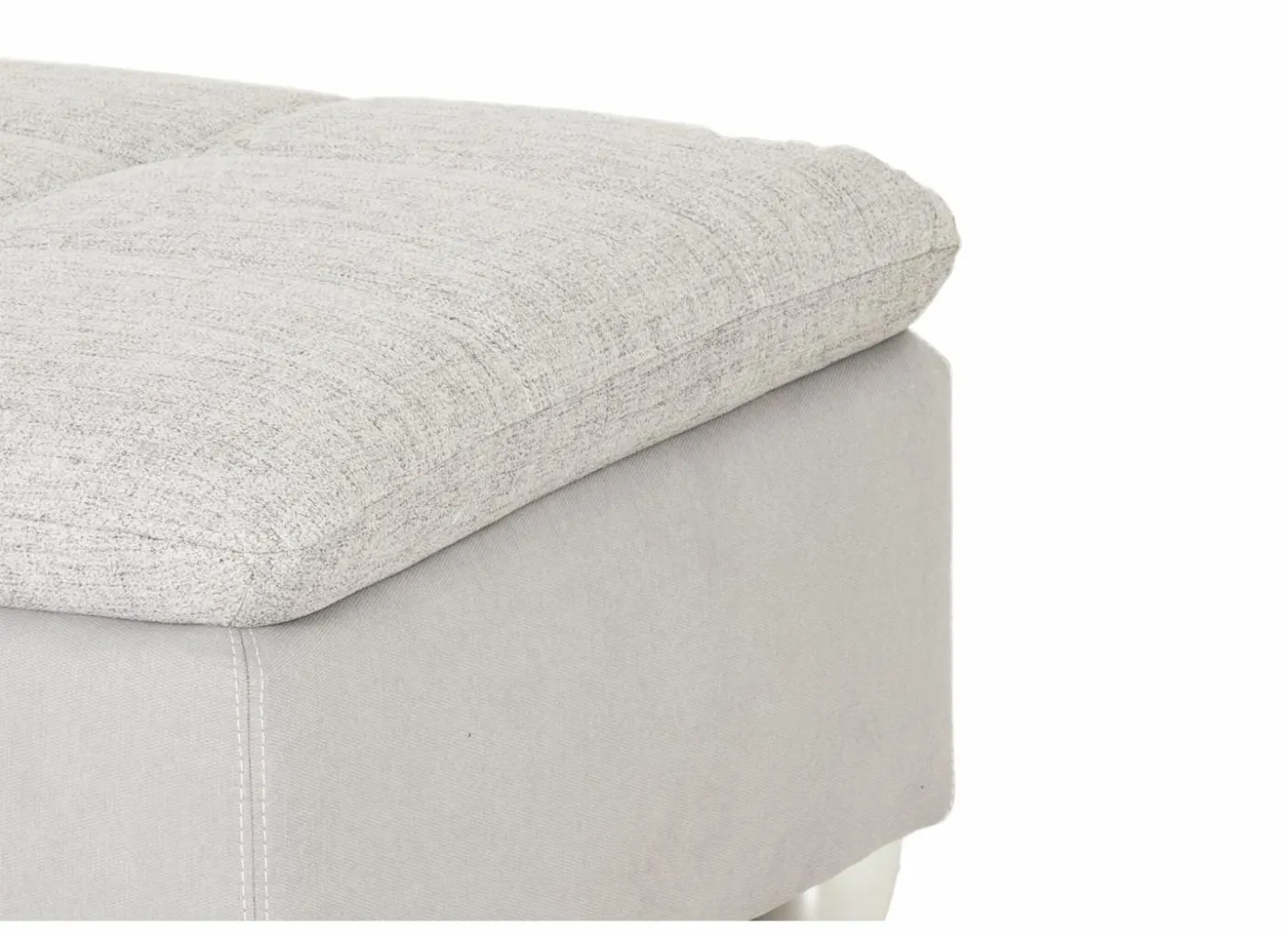 Poef Genua 103x82x48cm - stof - grijs