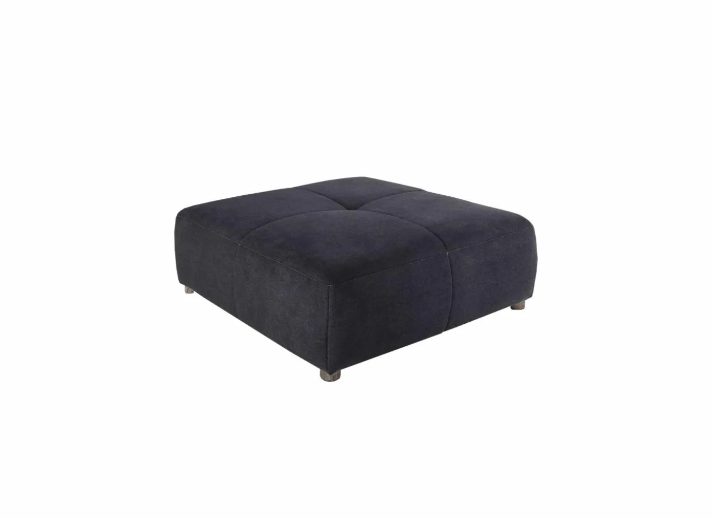 Poef Gulliver 126x126x41cm - stof - donkerblauw