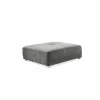 Poef Gulliver 126x126x41cm - stof - grijs