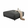 Poef Gulliver 126x126x41cm - stof - donkergrijs