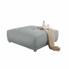 Poef Gulliver 126x126x41cm - stof - lichtblauw