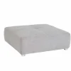 Poef Gulliver 126x126x41cm - stof - grijs