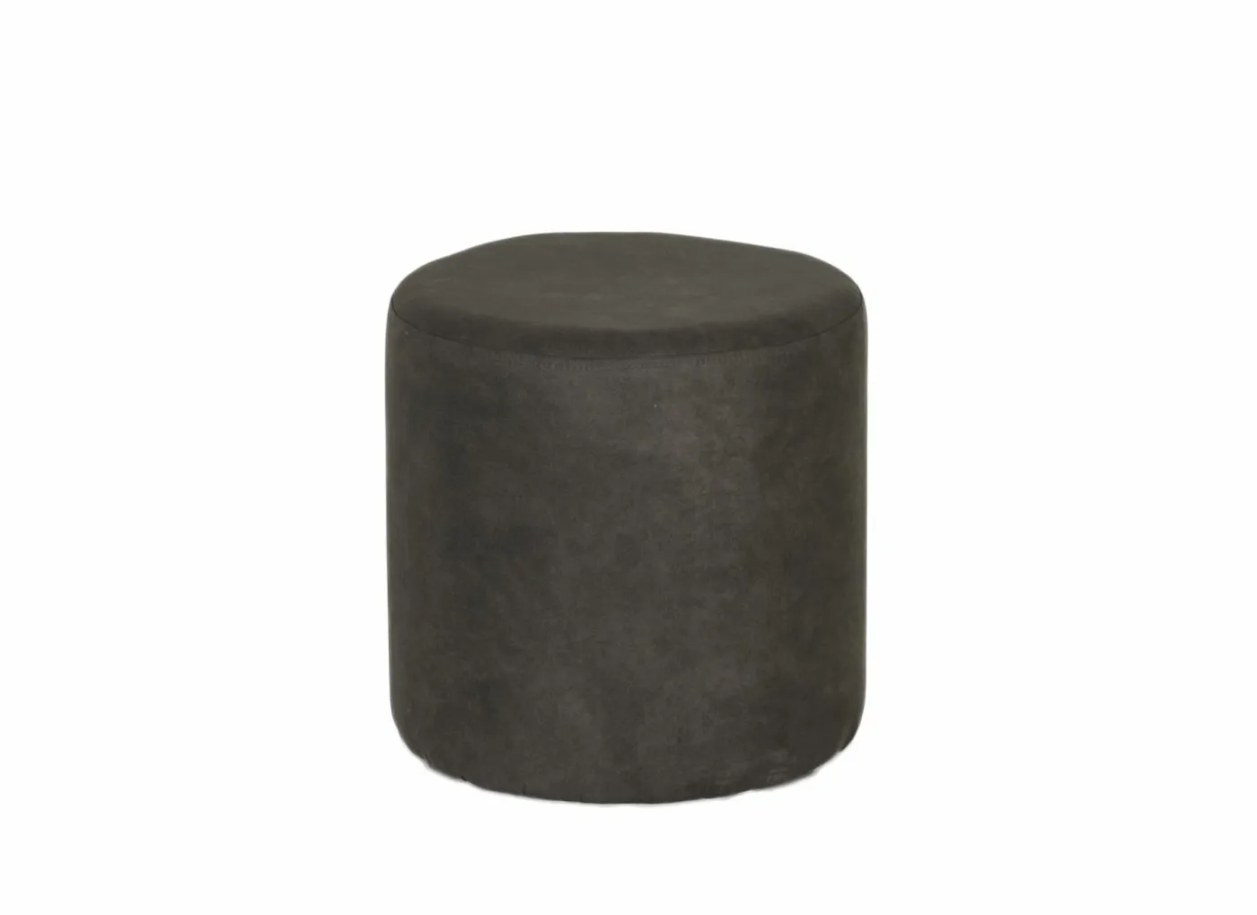 Poef Lofoten Ø38cm stof grijs