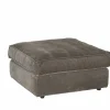 Poef Marlon 105x105x51cm - stof - bruin
