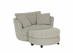 Poef Nest 91x60x42cm - stof - frost