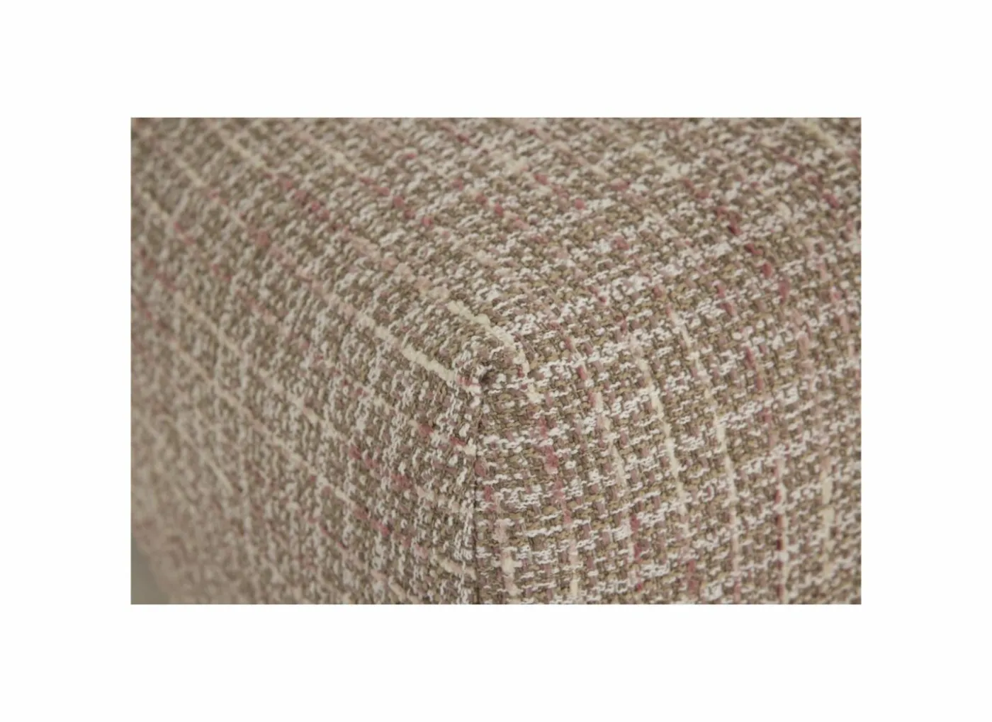 Poef Parkaway 120x120x40cm - stof - roze
