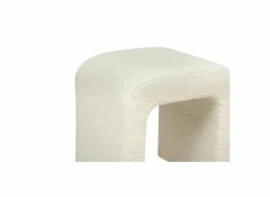Poef Sevi 41x35cm boucle wit