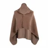 Poncho Tomo 130x80cm - polyester - mokka