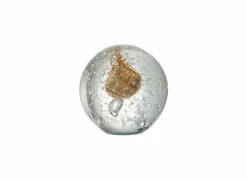 Presse papier Bubbel S 9x9x8,5cm - glas - goud