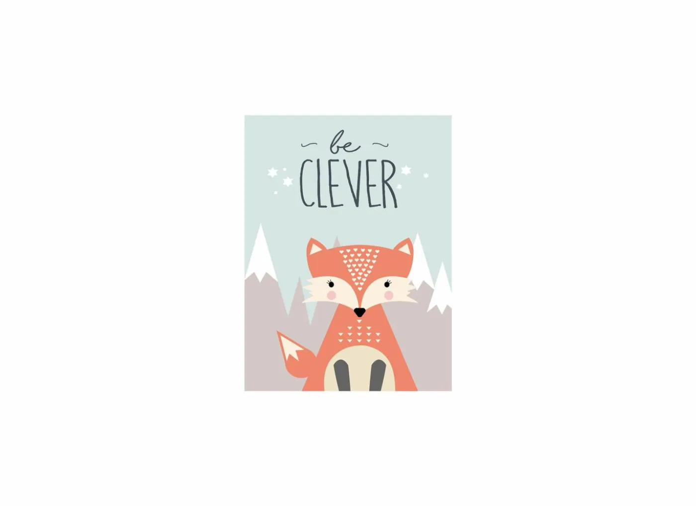 Print op canvas Be Clever 30x40cm