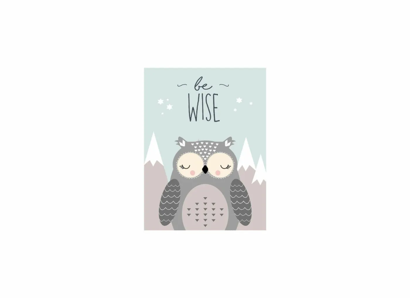 Print op canvas Be Wise 30x40cm