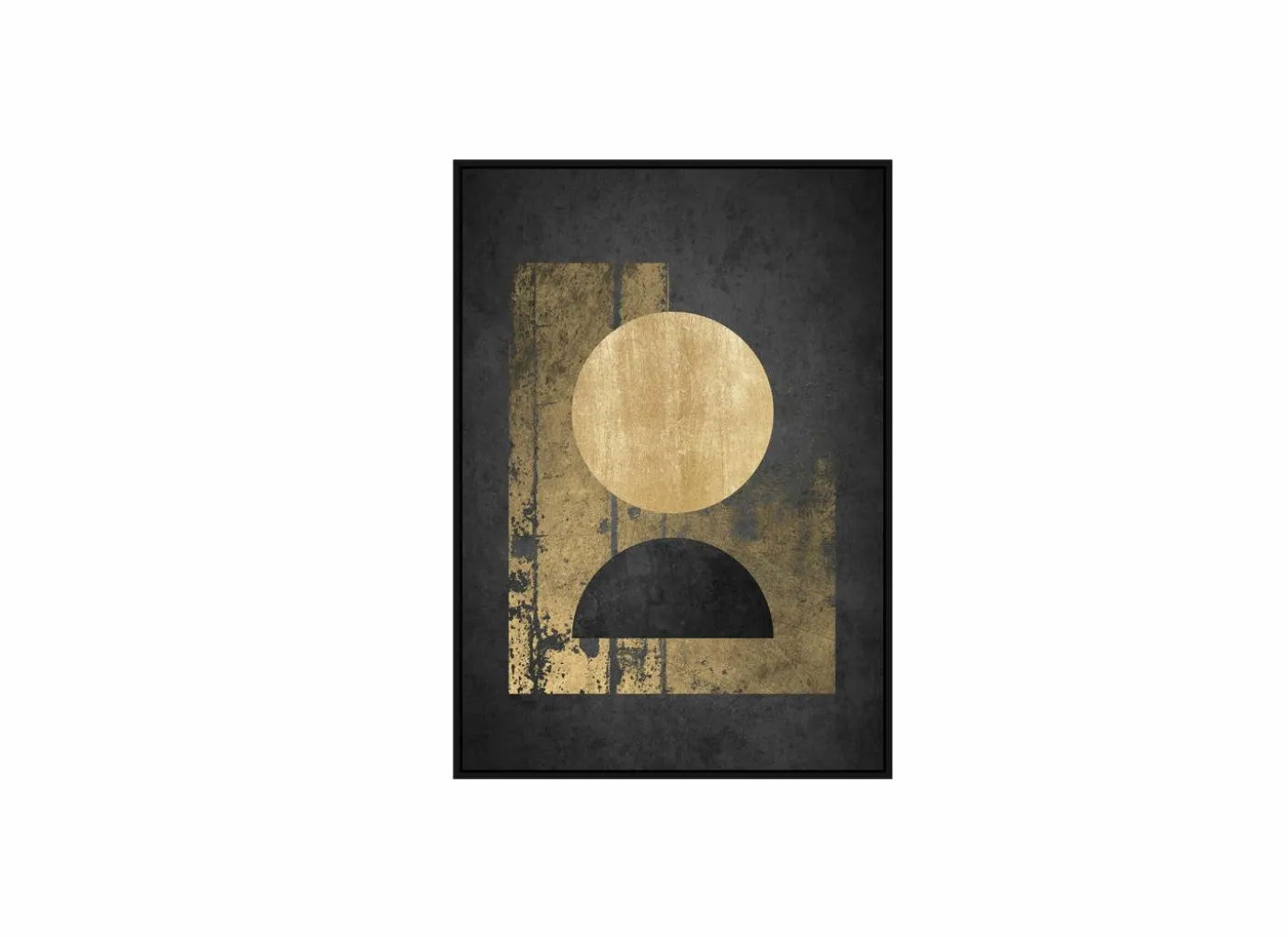 Print op canvas Luna Piena 60x90cm - zwart goud