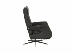 Relaxzetel 8001 elektrisch - leder - zwart