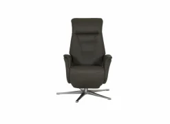 Relaxzetel Adamello elekrisch leder en lederlook bruin