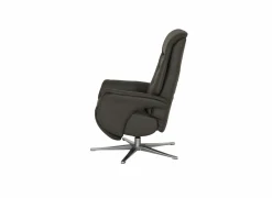 Relaxzetel Adamello elekrisch leder en lederlook bruin