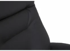 Relaxzetel Adamello elektrisch - lederlook - zwart