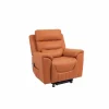 Relaxzetel Gallery elektrisch - lederlook- oranje