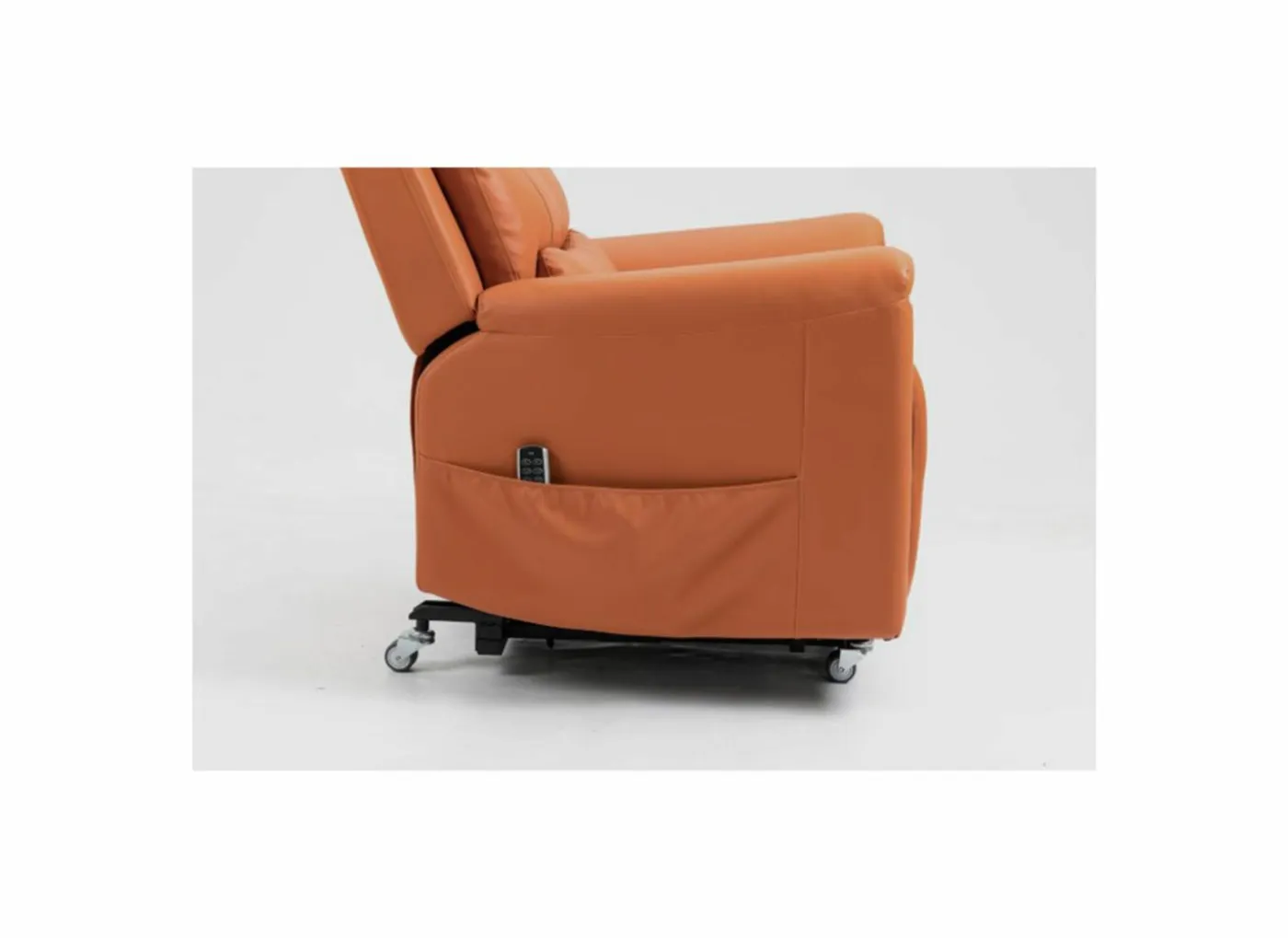 Relaxzetel Gallery elektrisch - lederlook- oranje